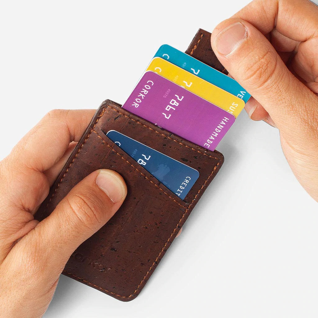 Card Holder Corcho Rfid Anticlonacion Cork Animal Cruelty Free